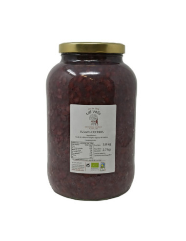 JUDÍAS AZUKI COCIDAS ECO 3,8KG