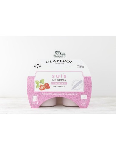 Suís de fresa ecológico Claperol – Postre natural y cremoso