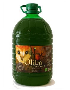 ACEITE DE OLIVA VIRGEN EXTRA (OLIBA de Can Dolcet) DE 1ª PRESIÓN SIN FILTRAR ECO 5L