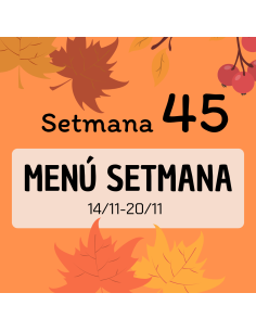 MENÚ DE LA SEMANA 45