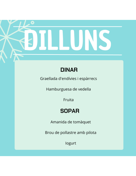 EL TEU MENU DE LA SETMANA A VILAMERCAT ¡Fes la teva comanda online!