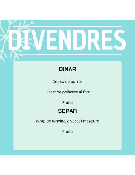 TU MENÚ DE LA SEMANA EN VILAMERCAT.CAT ¡haz tu comanda online!