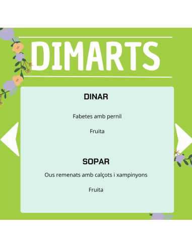 TU MENÚ DE LA SEMANA EN VILAMERCAT.CAT ¡haz tu comanda online!