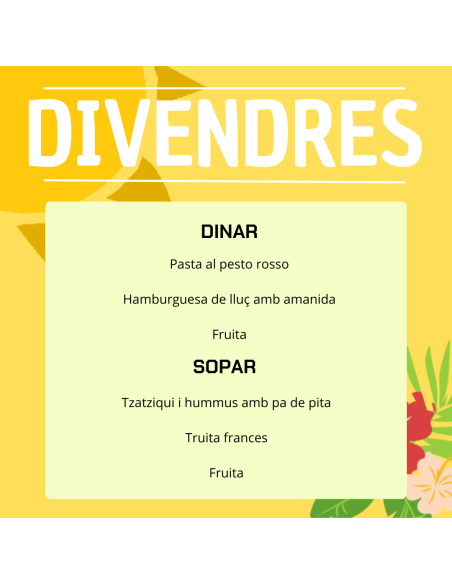 TU MENÚ DE LA SEMANA EN VILAMERCAT.CAT ¡haz tu comanda online!