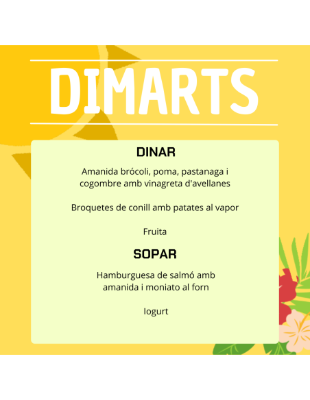 TU MENÚ DE LA SEMANA EN VILAMERCAT.CAT ¡haz tu comanda online!