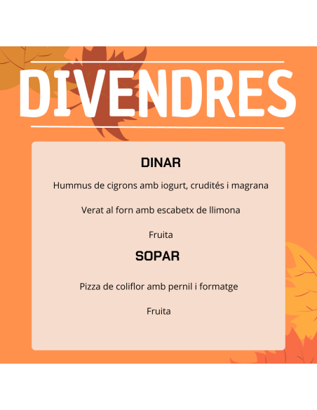 EL TEU MENU DE LA SETMANA A VILAMERCAT ¡Fes la teva comanda online!