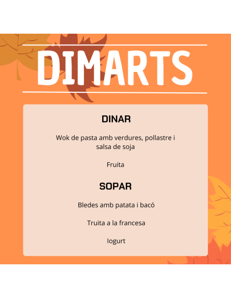 TU MENÚ DE LA SEMANA EN VILAMERCAT.CAT ¡haz tu comanda online!