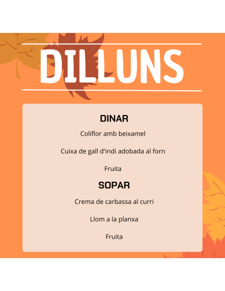 EL TEU MENU DE LA SETMANA A VILAMERCAT ¡Fes la teva comanda online!