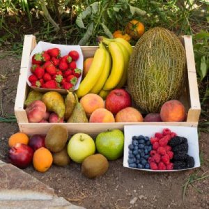 Caja de fruta mediana 